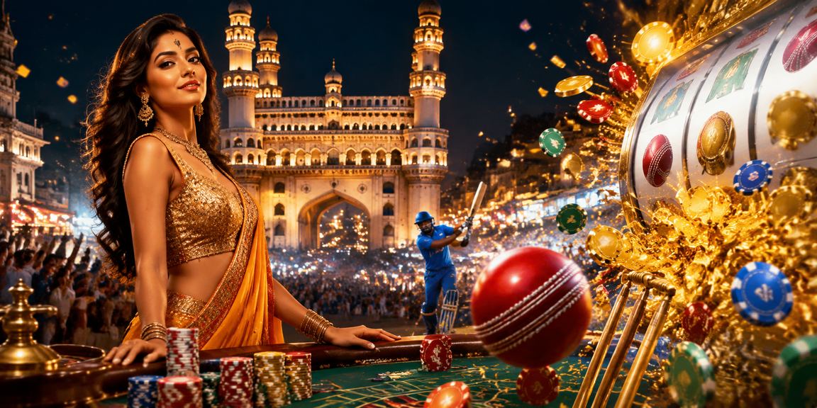 Hyderabad night market players enjoying cricket and slot betting