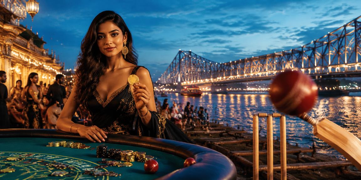 Evening cricket betting at Howrah Bridge in Kolkata